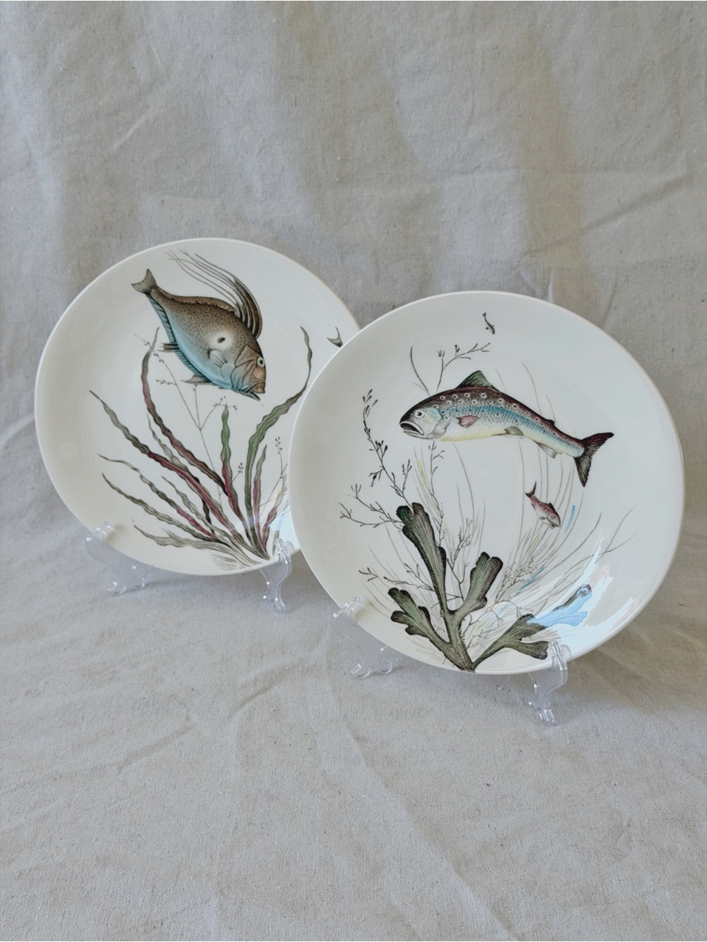 Johnson Brothers Fish plates, Designs #4 and #5.